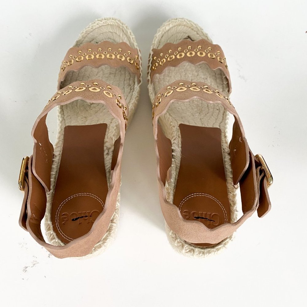 Chloe Lauren Grommet Espadrille Platform Wedges - Picture 5 of 9